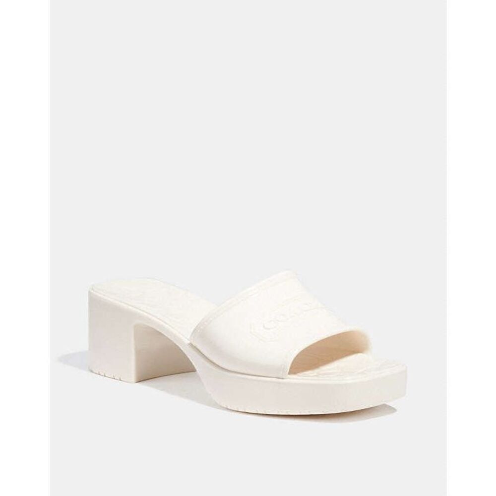 Coach Scarlett Rubber Sandals size 9 Chalk Off White Ivory